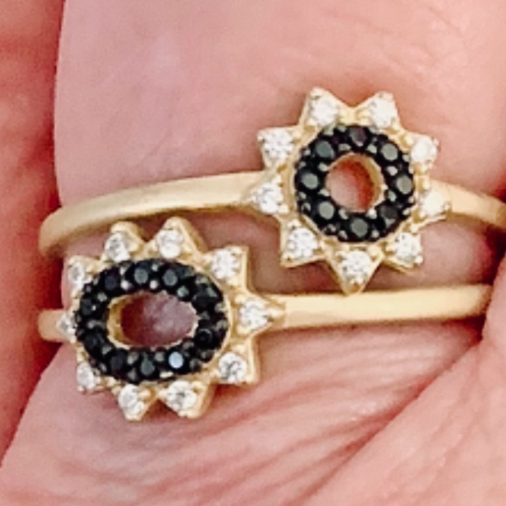 Freida Rothman Authentic Signature Marquise Station 2-Stack Ring - Picture 6 of 10